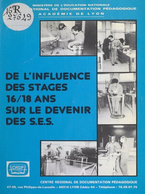 cover image of De l'influence des stages 16/18 ans sur le devenir des S.E.S.